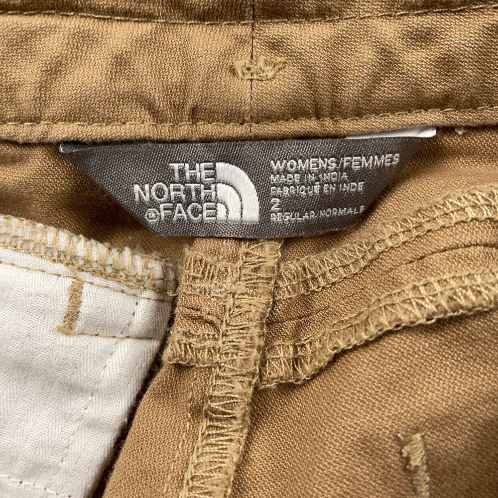 The North Face Shorts Womens Size 2 Brown Khaki Cotton Blend Hiking Outdoor - Picture 7 of 10